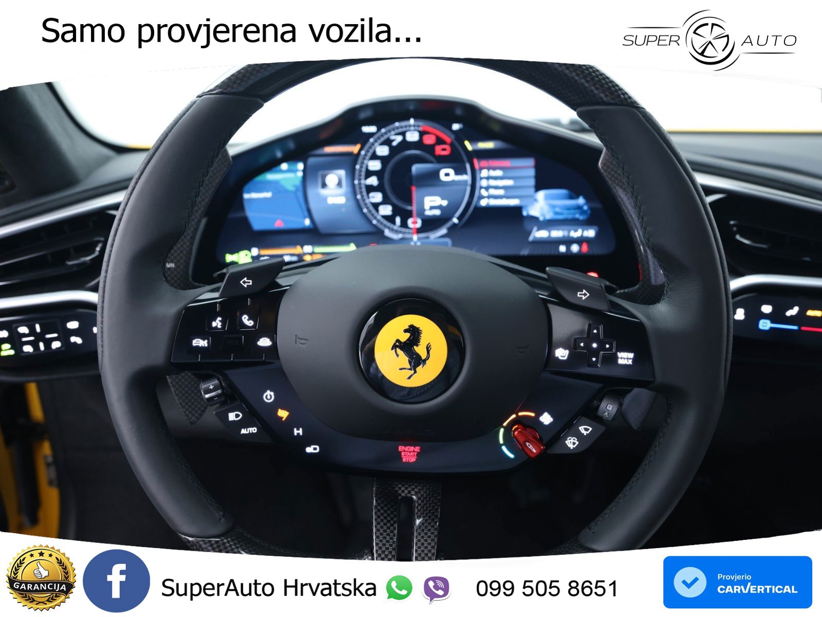 Ferrari 296 GTS 3.0 V6 (830 KS) F1 DCT ZRAČNI+ACC+GR SJED+KAM