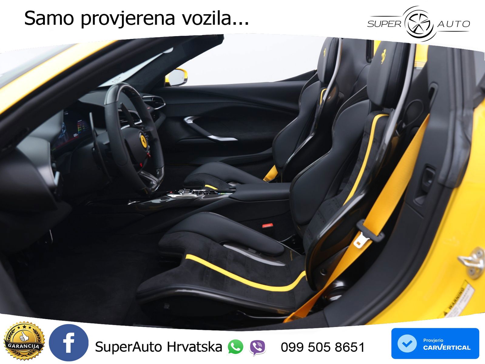 Ferrari 296 GTS 3.0 V6 (830 KS) F1 DCT ZRAČNI+ACC+GR SJED+KAM