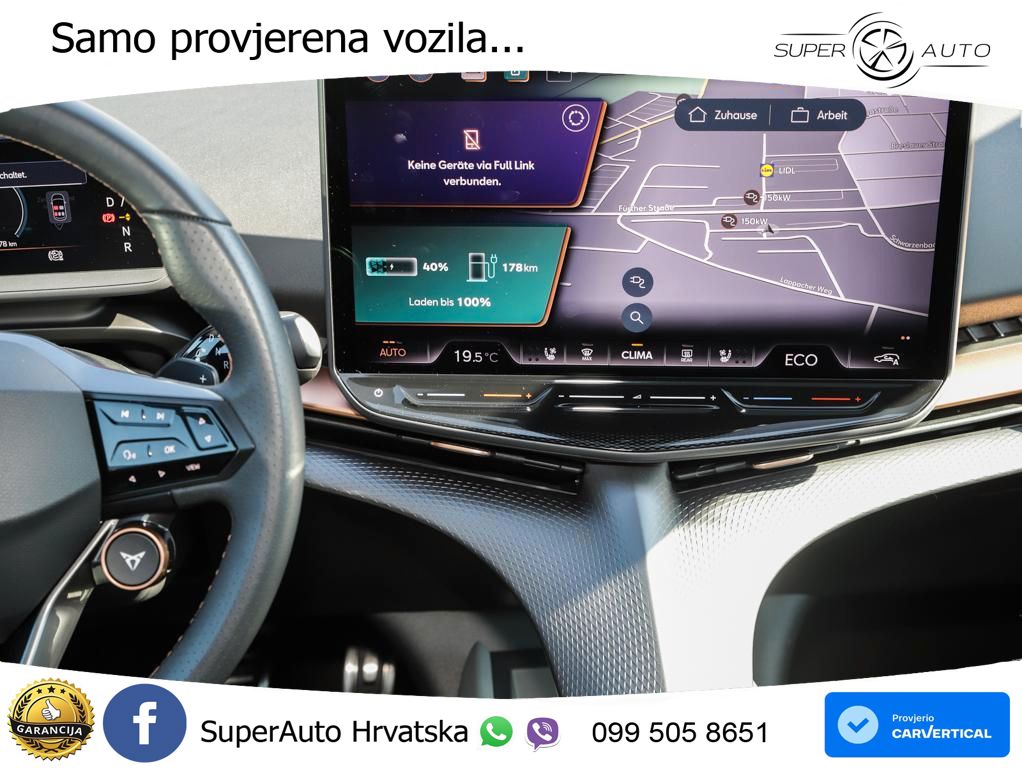 Cupra Tavascan 82 kWh (286 KS) ACC+HEAD+4xGR SJED+360+PANO