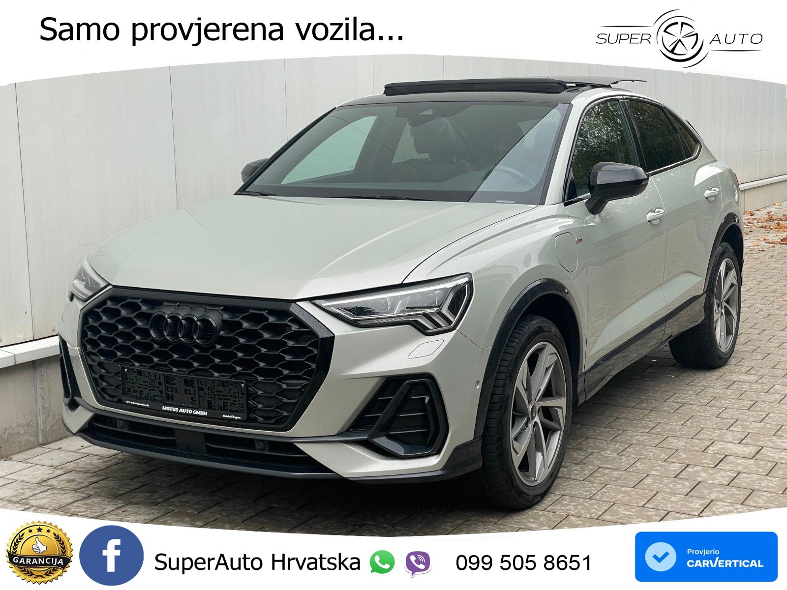 Audi Q3 Sportback 45 TFSIe (245 KS) S tronic 3x S line LED+GR SJED+ACC
