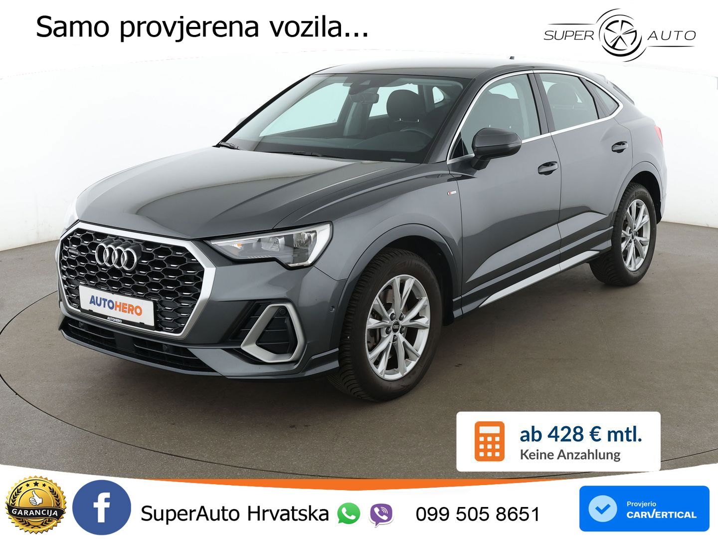 Audi Q3 II Sportback 40 TFSI (190 KS) quattro S tronic S line LED+GR SJED+ACC