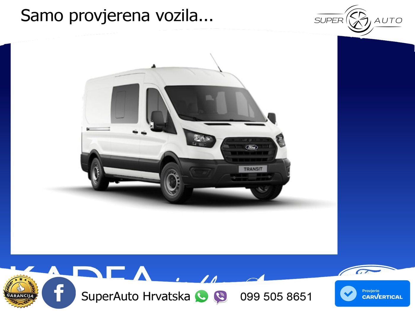 Ford Transit Kasten DoKa 350 AHK*360*NAVI*SHZ*CAM 165 KS