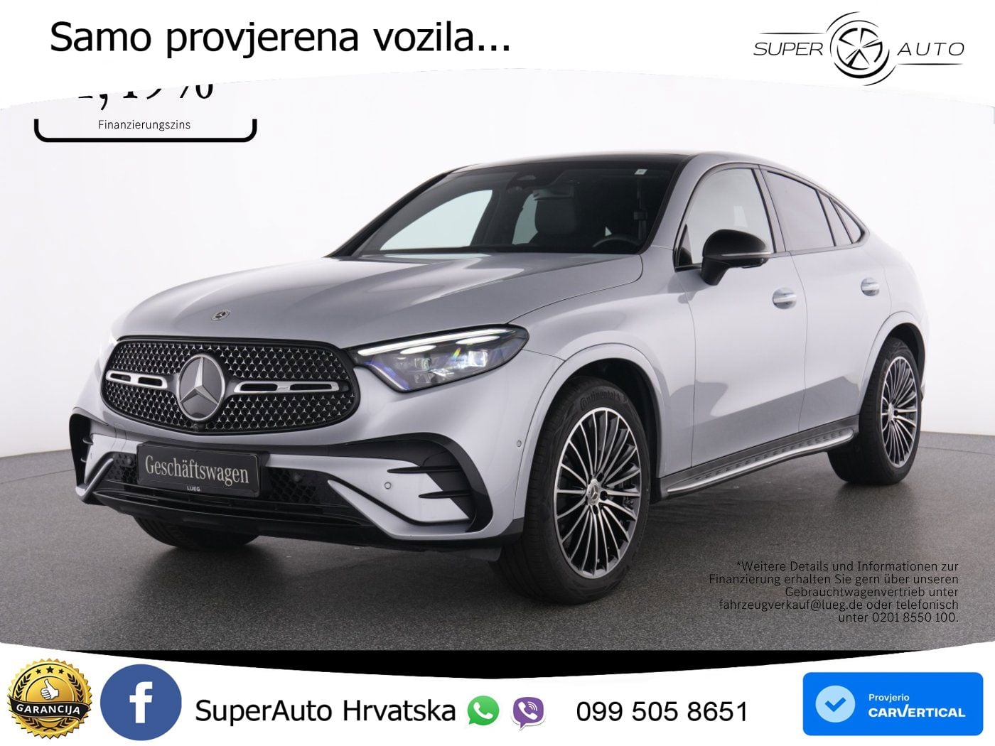 Mercedes GLC Coupe 200 (204 KS) 4MATIC 9G-TRONIC AMG ACC+GR SJED+360+PANO