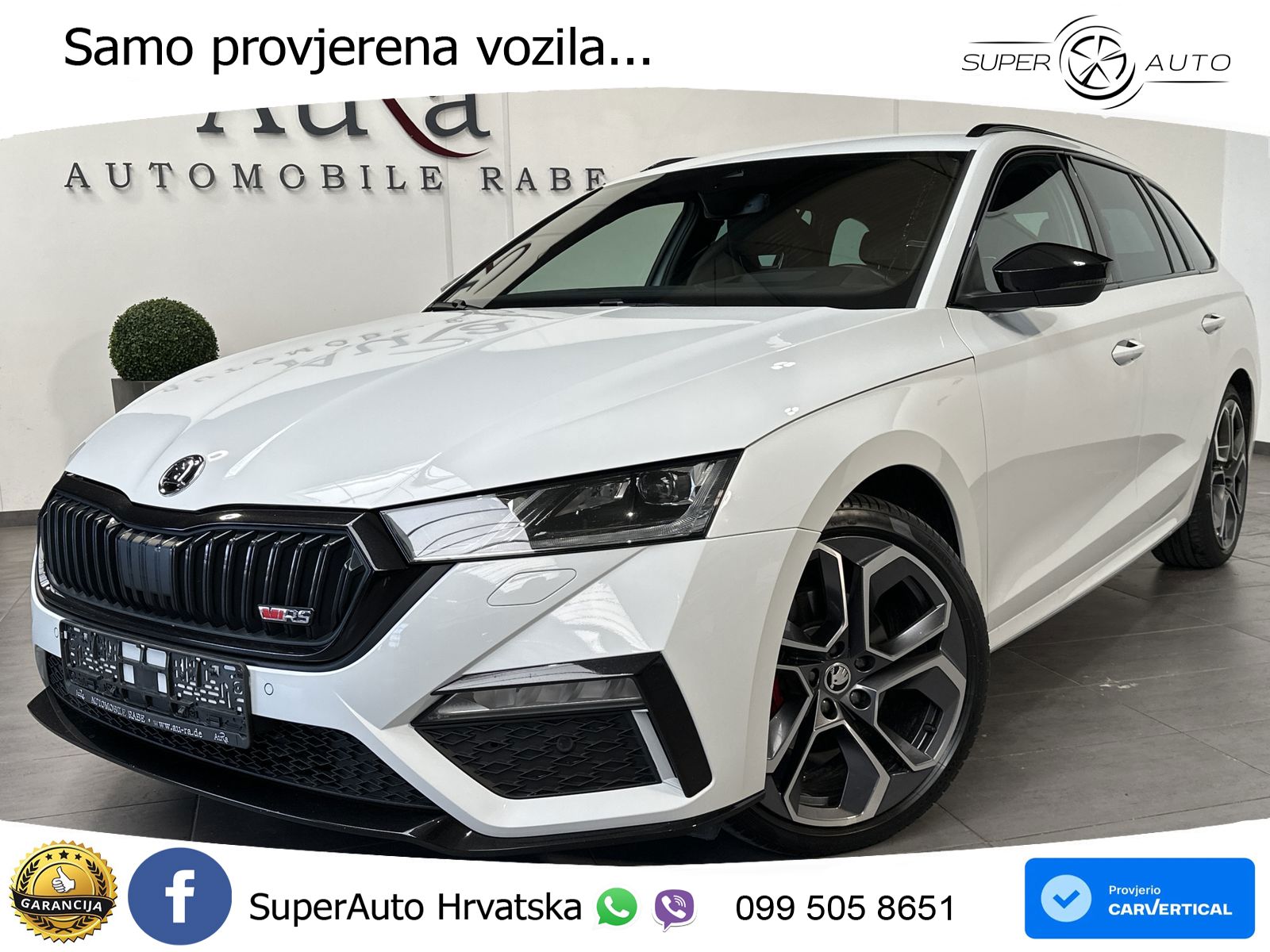 Škoda Octavia Combi RS 2.0 TDI (200 KS) 4x4 DSG LED+GR SJED+ACC