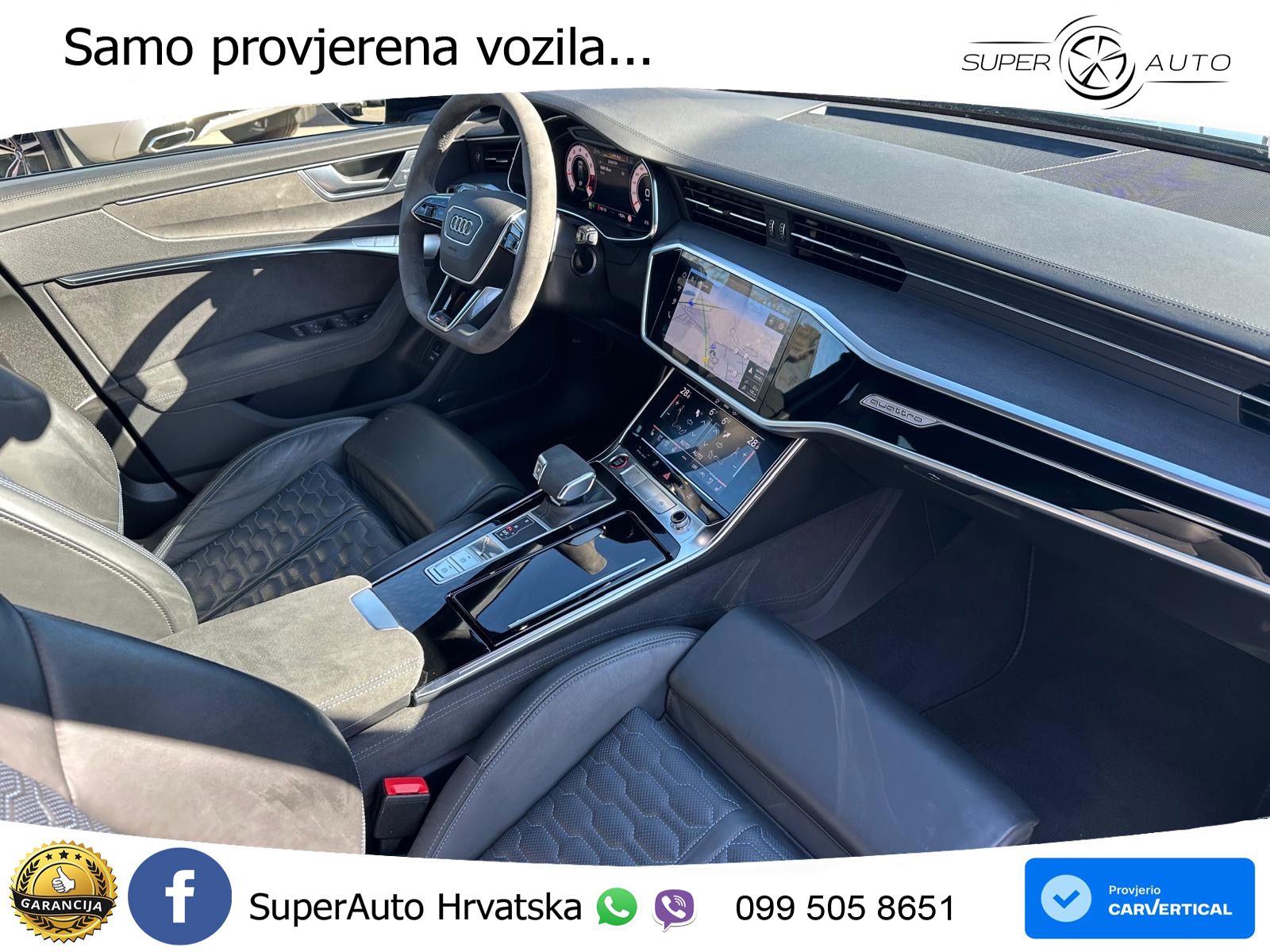 Audi RS6 Avant 4.0 TFSI V8 performance (630 KS)  quattro tiptronic ZRAČNI+ACC+4xGR SJED+KAM