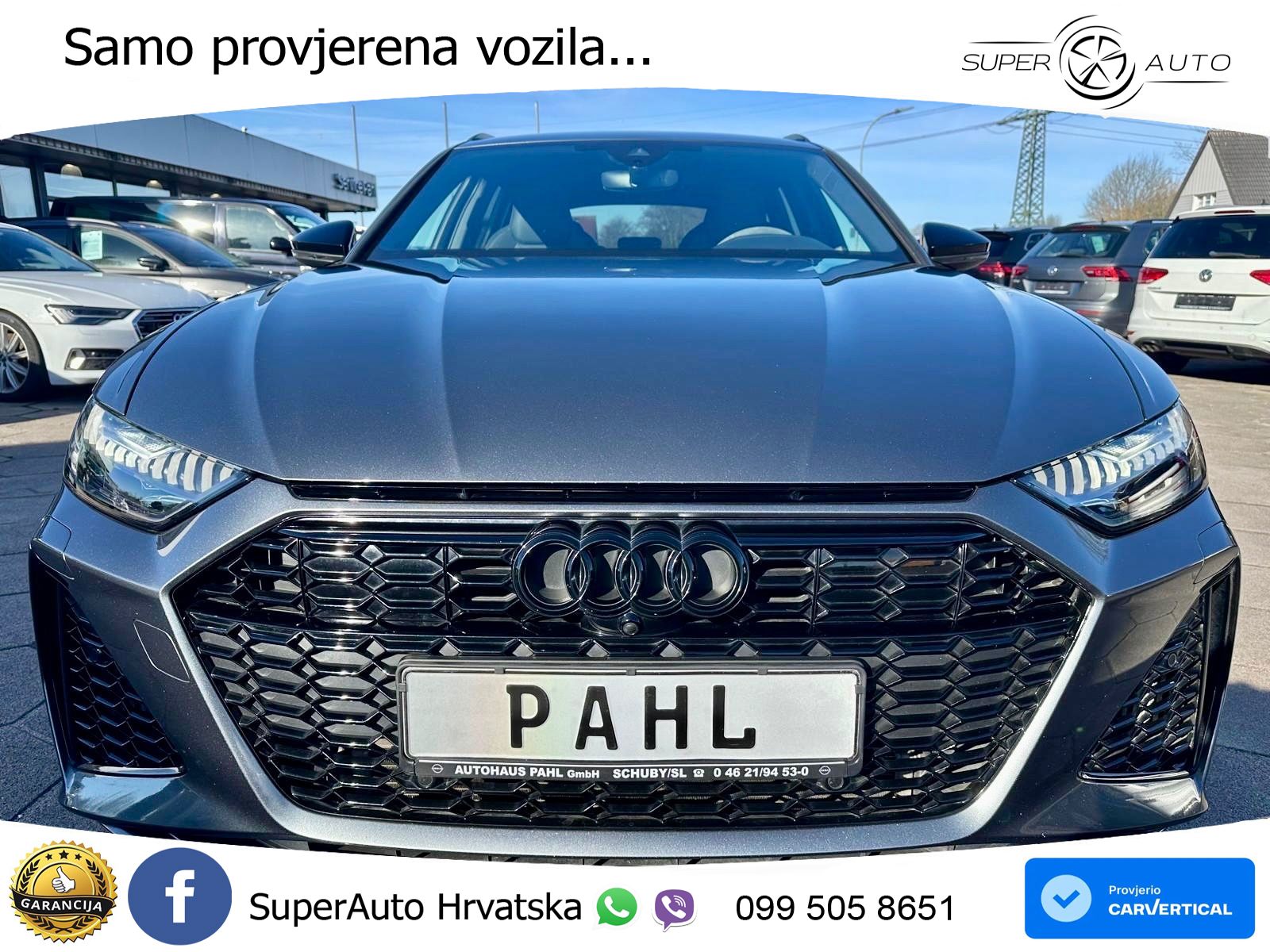 Audi RS6 Avant 4.0 TFSI V8 performance (630 KS)  quattro tiptronic ZRAČNI+ACC+4xGR SJED+KAM