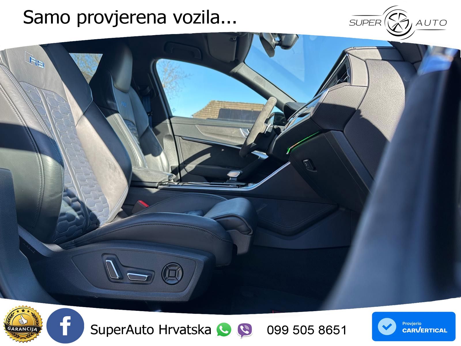 Audi RS6 Avant 4.0 TFSI V8 performance (630 KS)  quattro tiptronic ZRAČNI+ACC+4xGR SJED+KAM