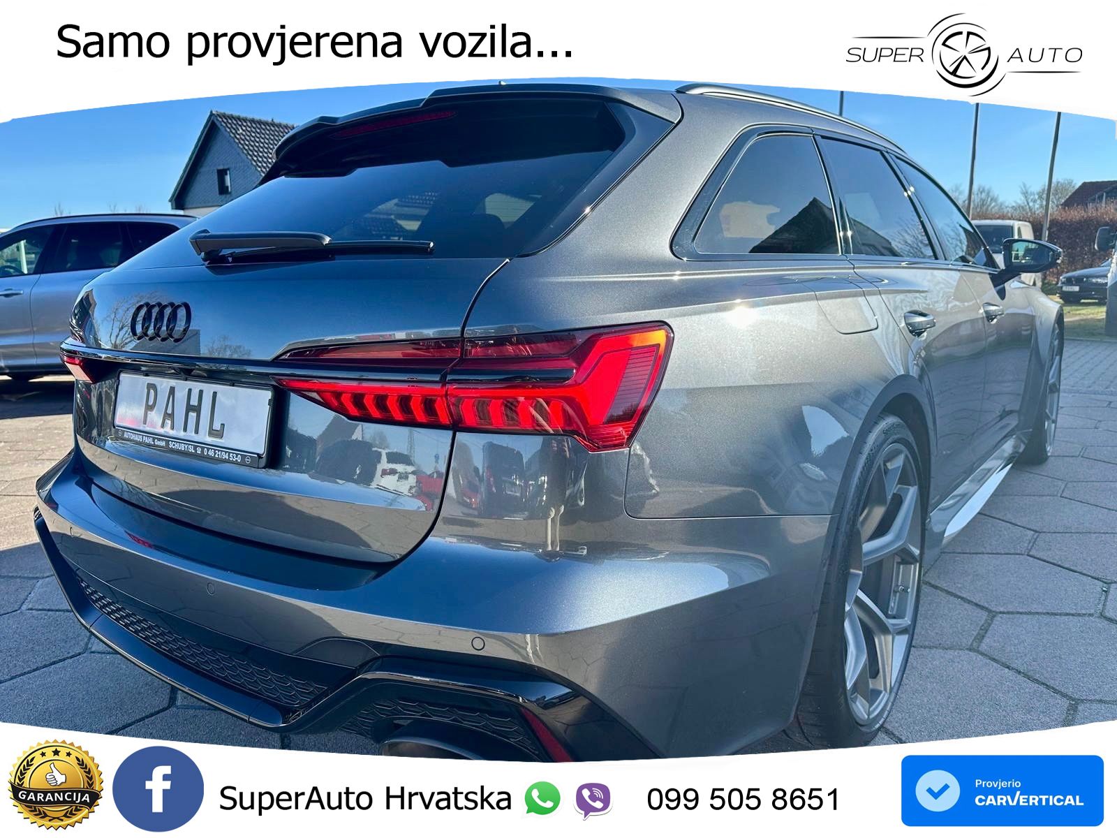 Audi RS6 Avant 4.0 TFSI V8 performance (630 KS)  quattro tiptronic ZRAČNI+ACC+4xGR SJED+KAM