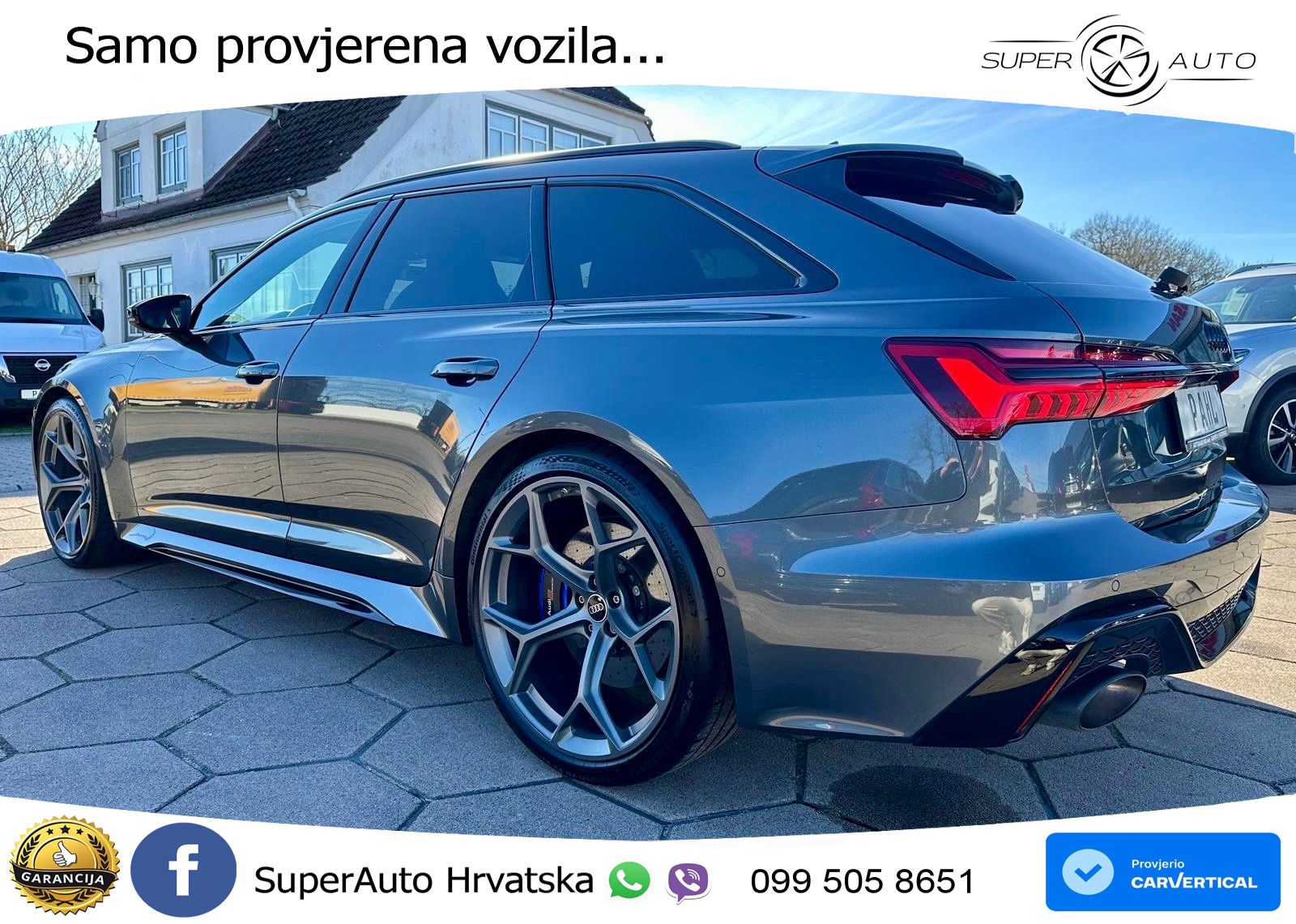 Audi RS6 Avant 4.0 TFSI V8 performance (630 KS)  quattro tiptronic ZRAČNI+ACC+4xGR SJED+KAM
