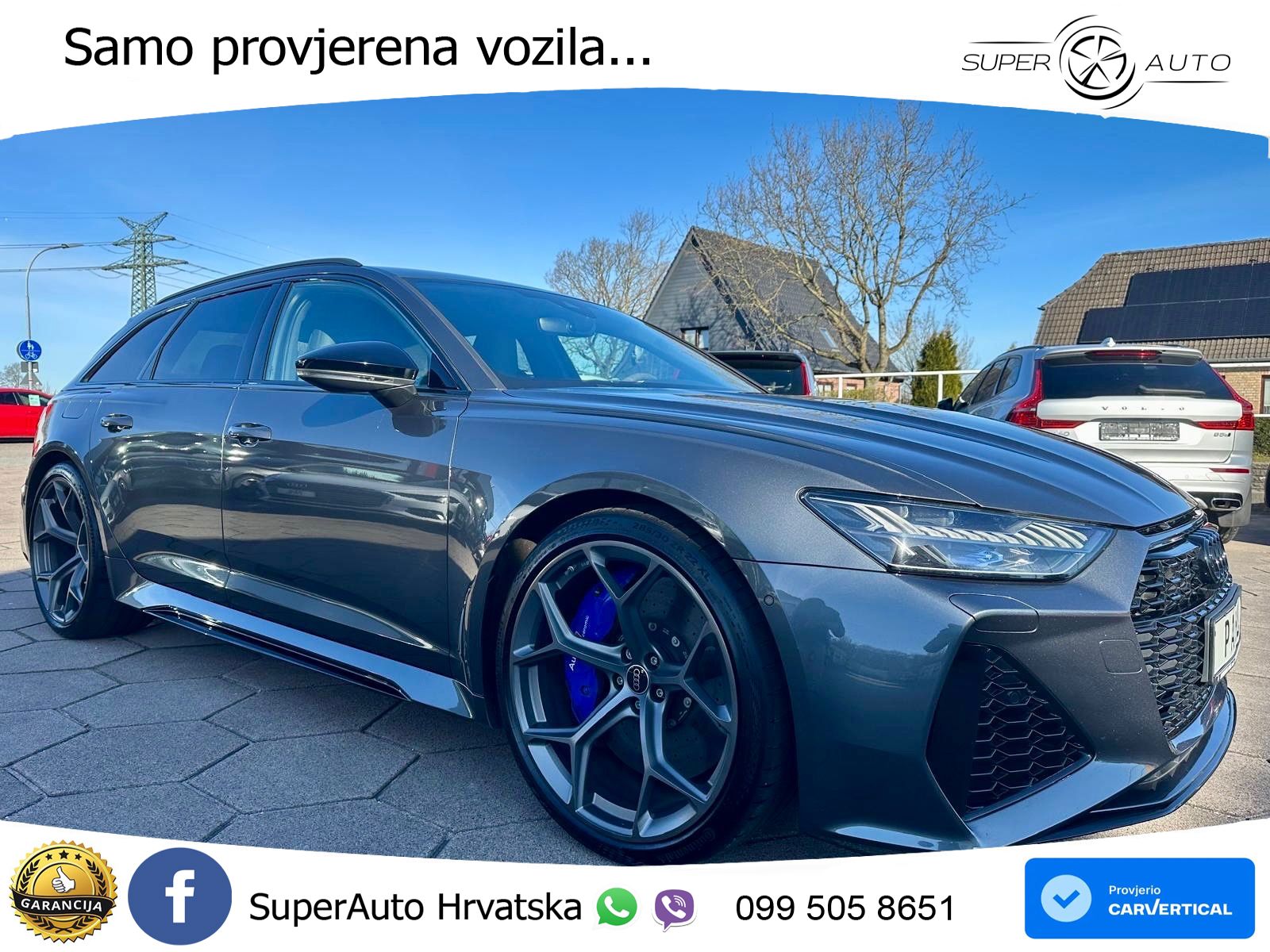 Audi RS6 Avant 4.0 TFSI V8 performance (630 KS)  quattro tiptronic ZRAČNI+ACC+4xGR SJED+KAM