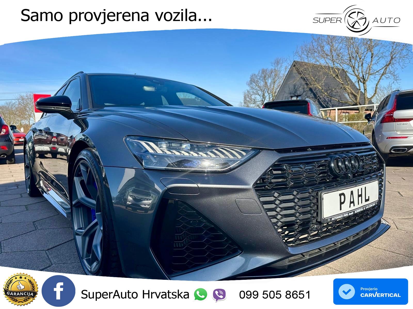 Audi RS6 Avant 4.0 TFSI V8 performance (630 KS)  quattro tiptronic ZRAČNI+ACC+4xGR SJED+KAM