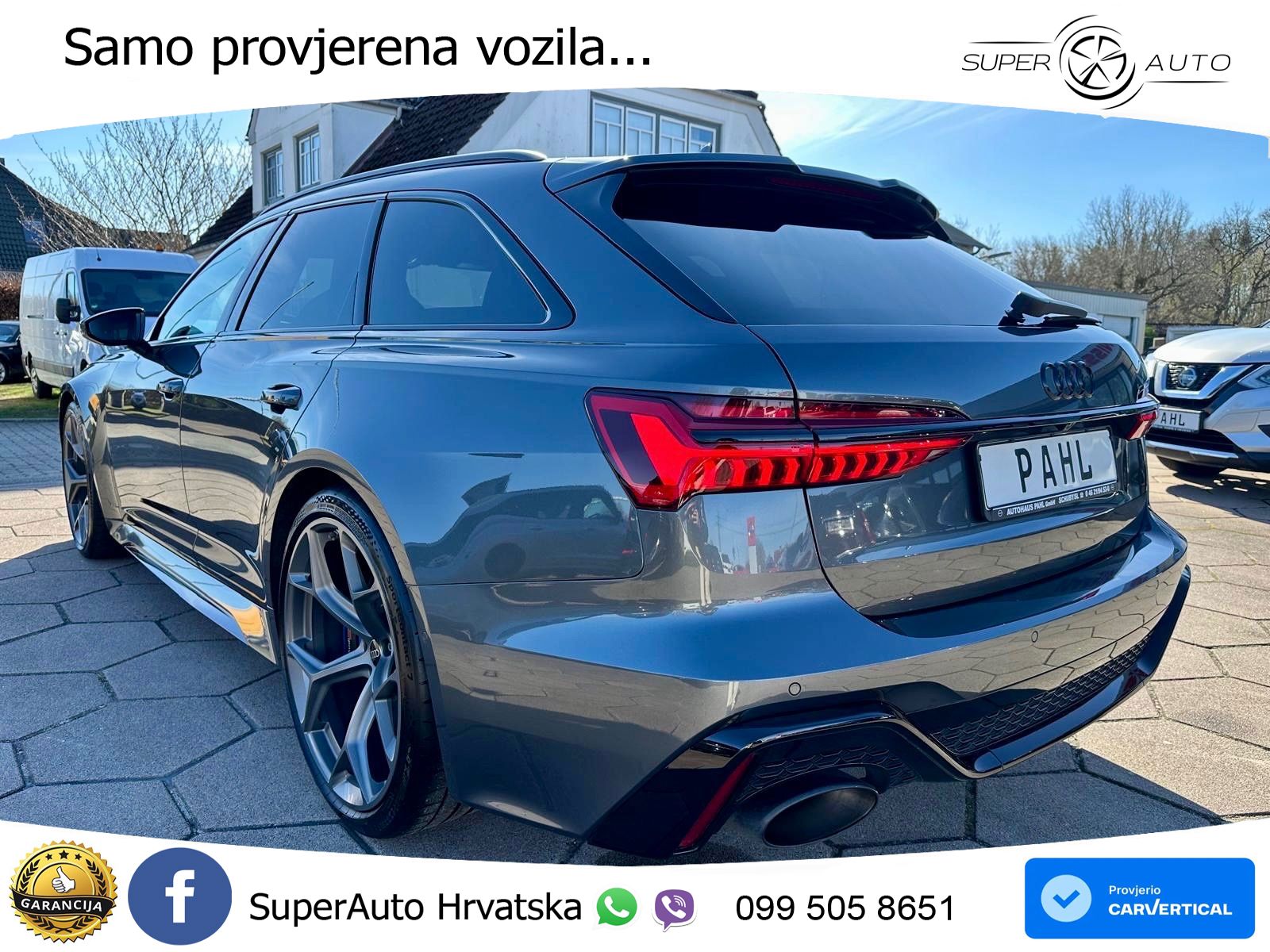 Audi RS6 Avant 4.0 TFSI V8 performance (630 KS)  quattro tiptronic ZRAČNI+ACC+4xGR SJED+KAM