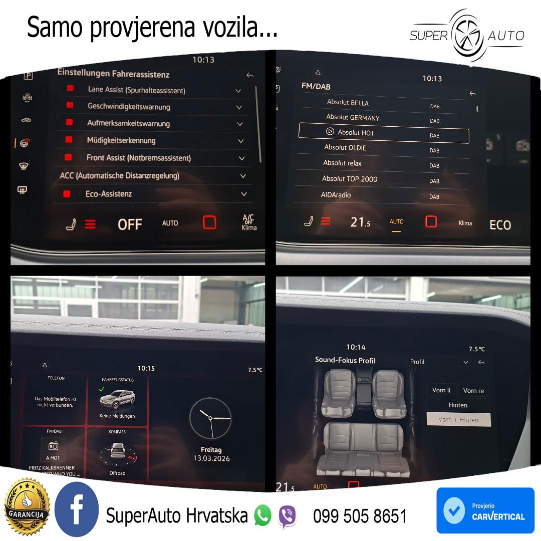Volkswagen Touareg 3.0 V6 TDI (286 KS) 4MOTION Tiptronic ZRAČNI+ACC+GR SJED+KAM+PANO