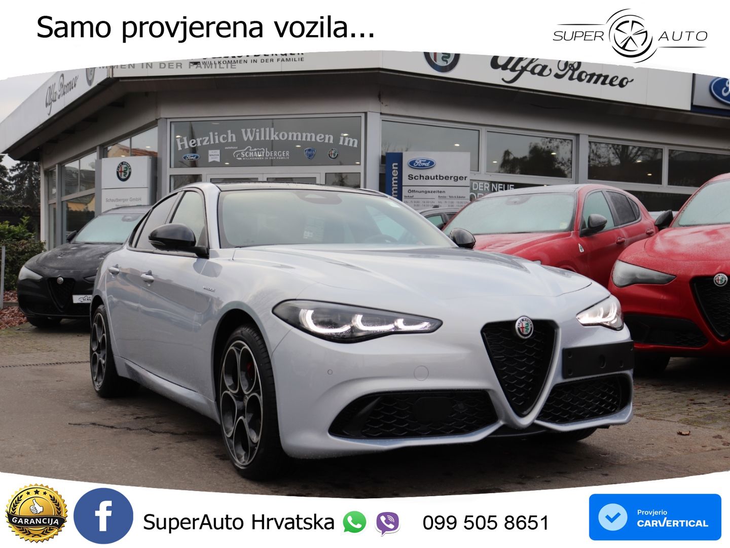 Alfa Romeo Giulia 2.0 Turbo (280 KS) Q4 Automatic LED+GR SJED+ACC