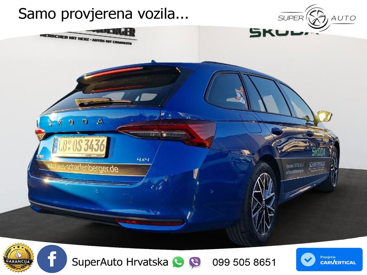 Škoda Octavia Combi 2.0 TSI (204 KS) 4x4 DSG LED+GR SJED+ACC