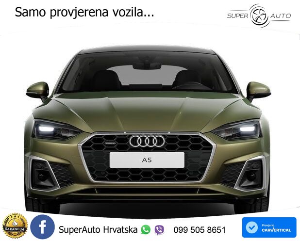 Audi A5 Sportback  40 TFSI (204 KS) quattro S tronic 2x S line LED+GR SJED+ACC