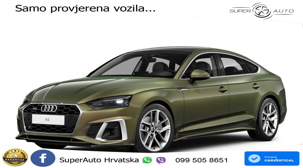 Audi A5 Sportback  40 TFSI (204 KS) quattro S tronic 2x S line LED+GR SJED+ACC