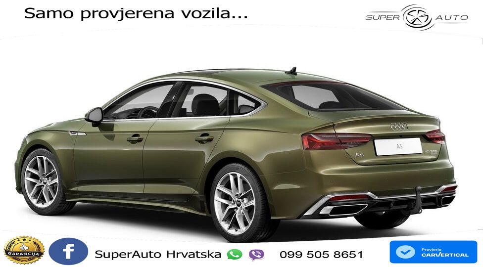 Audi A5 Sportback  40 TFSI (204 KS) quattro S tronic 2x S line LED+GR SJED+ACC