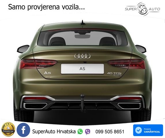 Audi A5 Sportback  40 TFSI (204 KS) quattro S tronic 2x S line LED+GR SJED+ACC