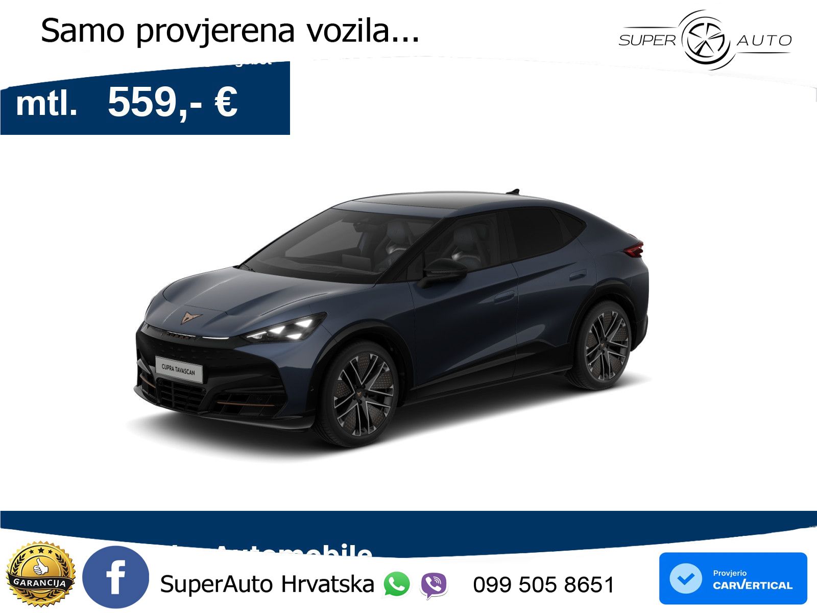 Cupra Tavascan 82 kWh (286 KS) LED+GR SJED+ACC