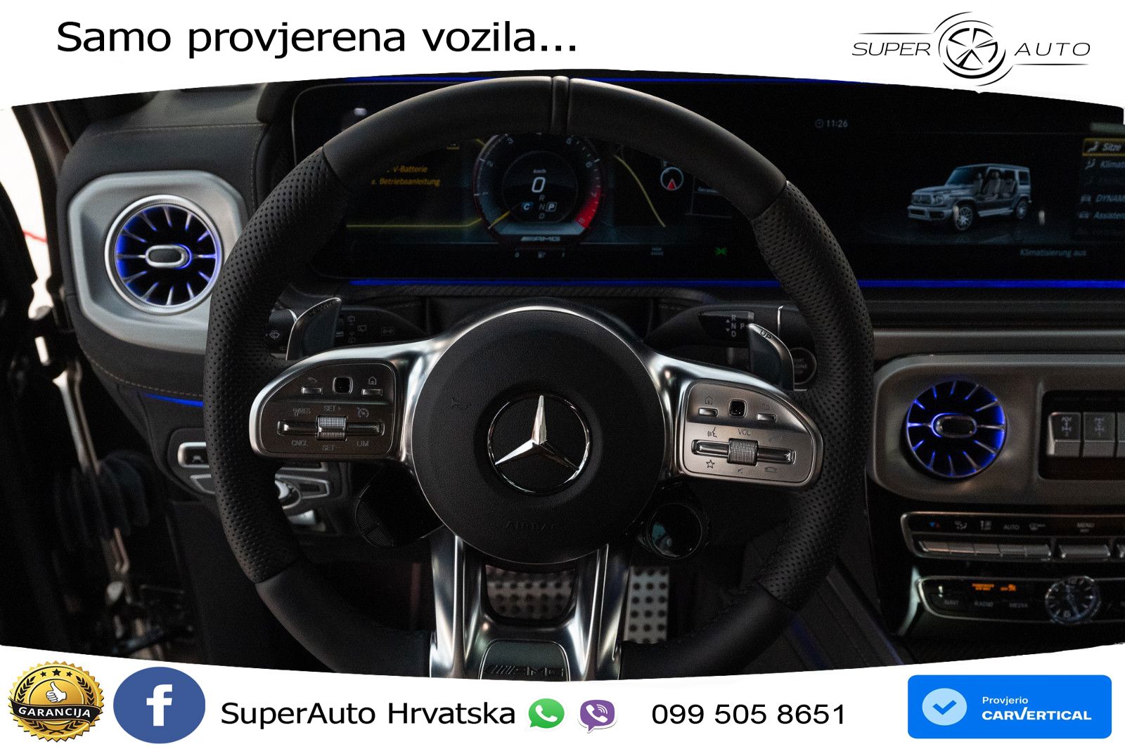 Mercedes AMG G 63 Long V8 (585 KS) 4MATIC 9G-TRONIC AMG SPEEDSHIFT PLUS LED+GR SJED+ACC