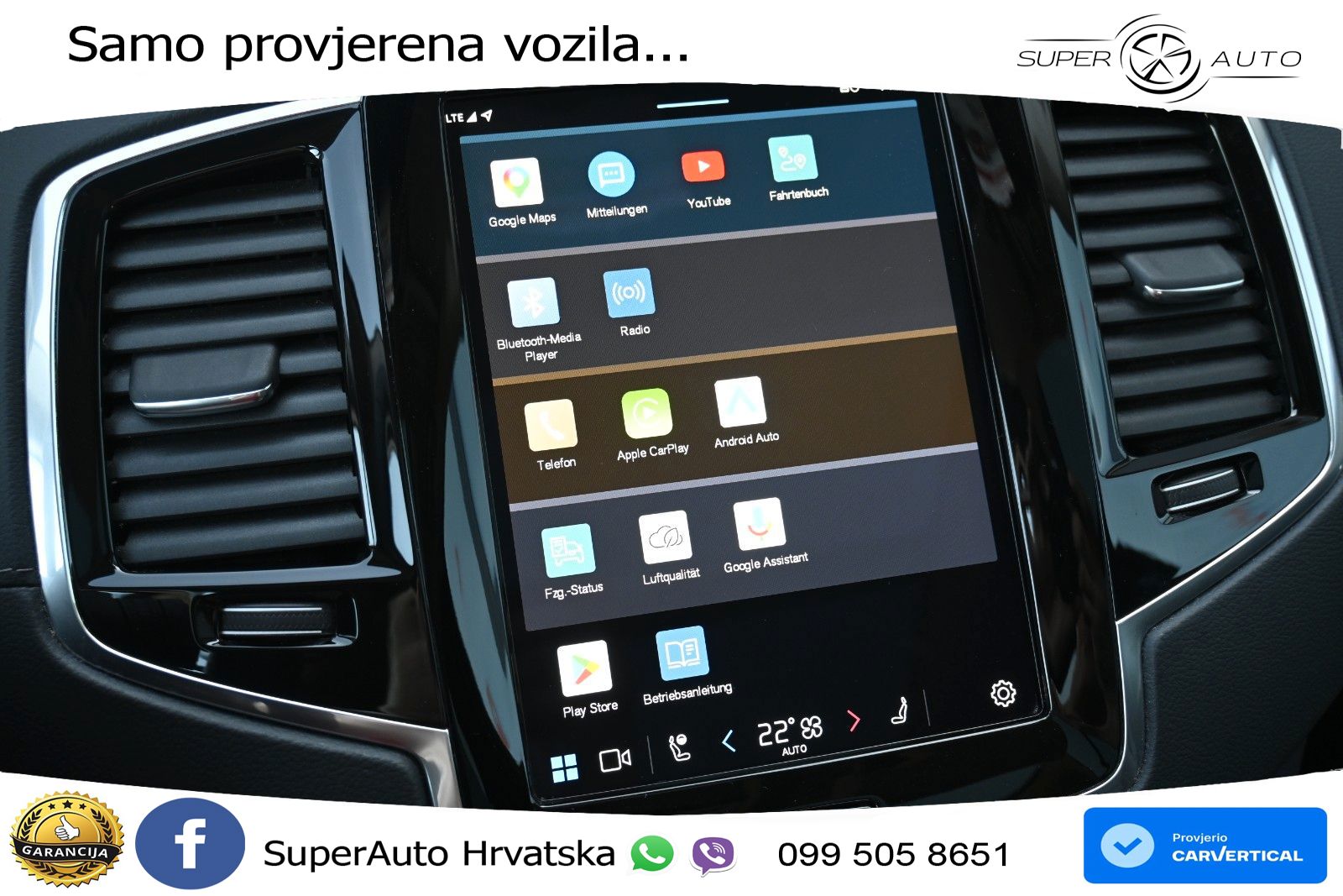 Volvo XC90 2.0 B5 Diesel AWD Automatic ACC+HEAD+4xGR SJED+360+PANO