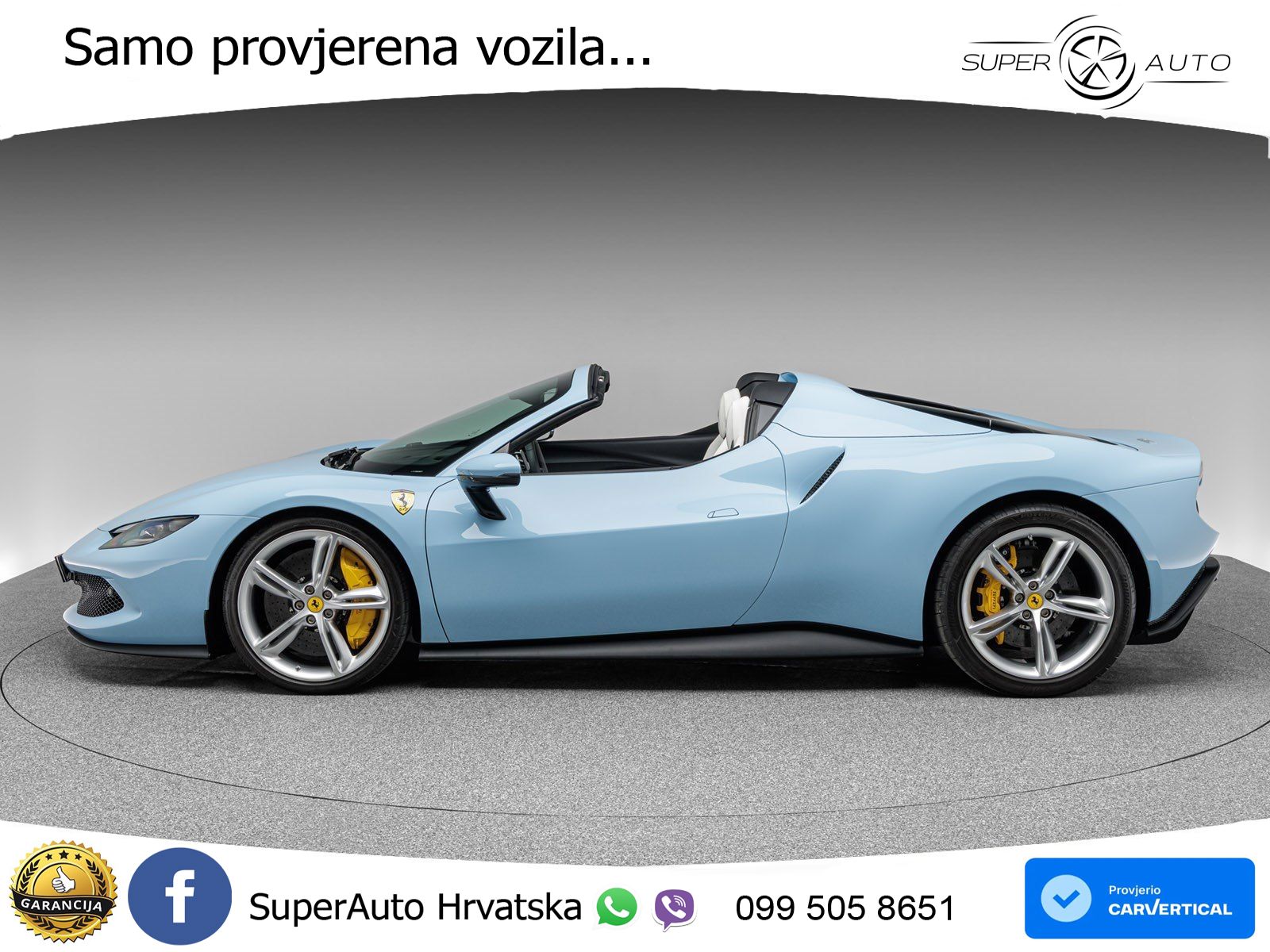 Ferrari 296 GTS 3.0 V6 (830 KS) F1 DCT LED+GR SJED+ACC