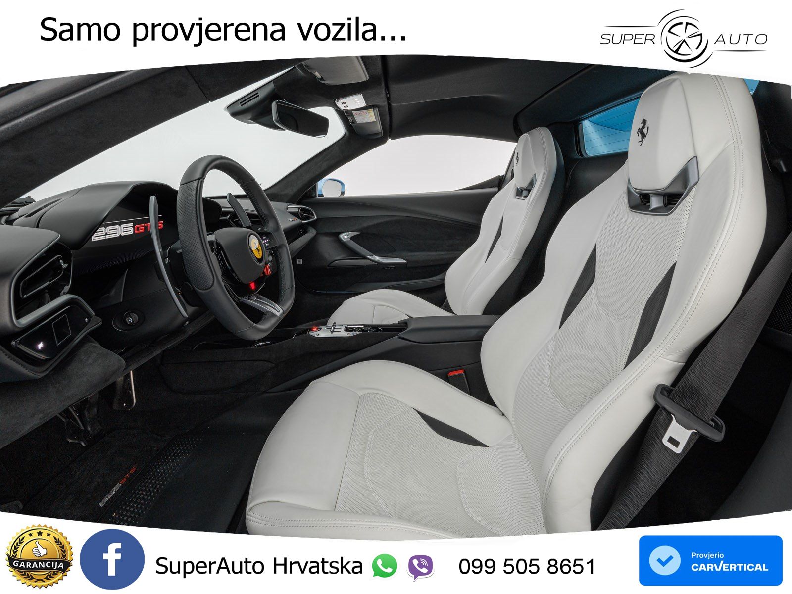 Ferrari 296 GTS 3.0 V6 (830 KS) F1 DCT LED+GR SJED+ACC