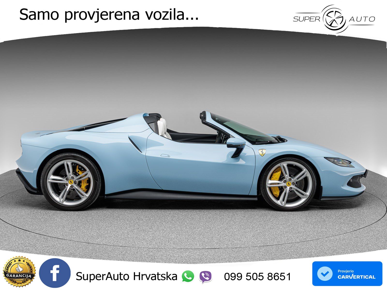 Ferrari 296 GTS 3.0 V6 (830 KS) F1 DCT LED+GR SJED+ACC