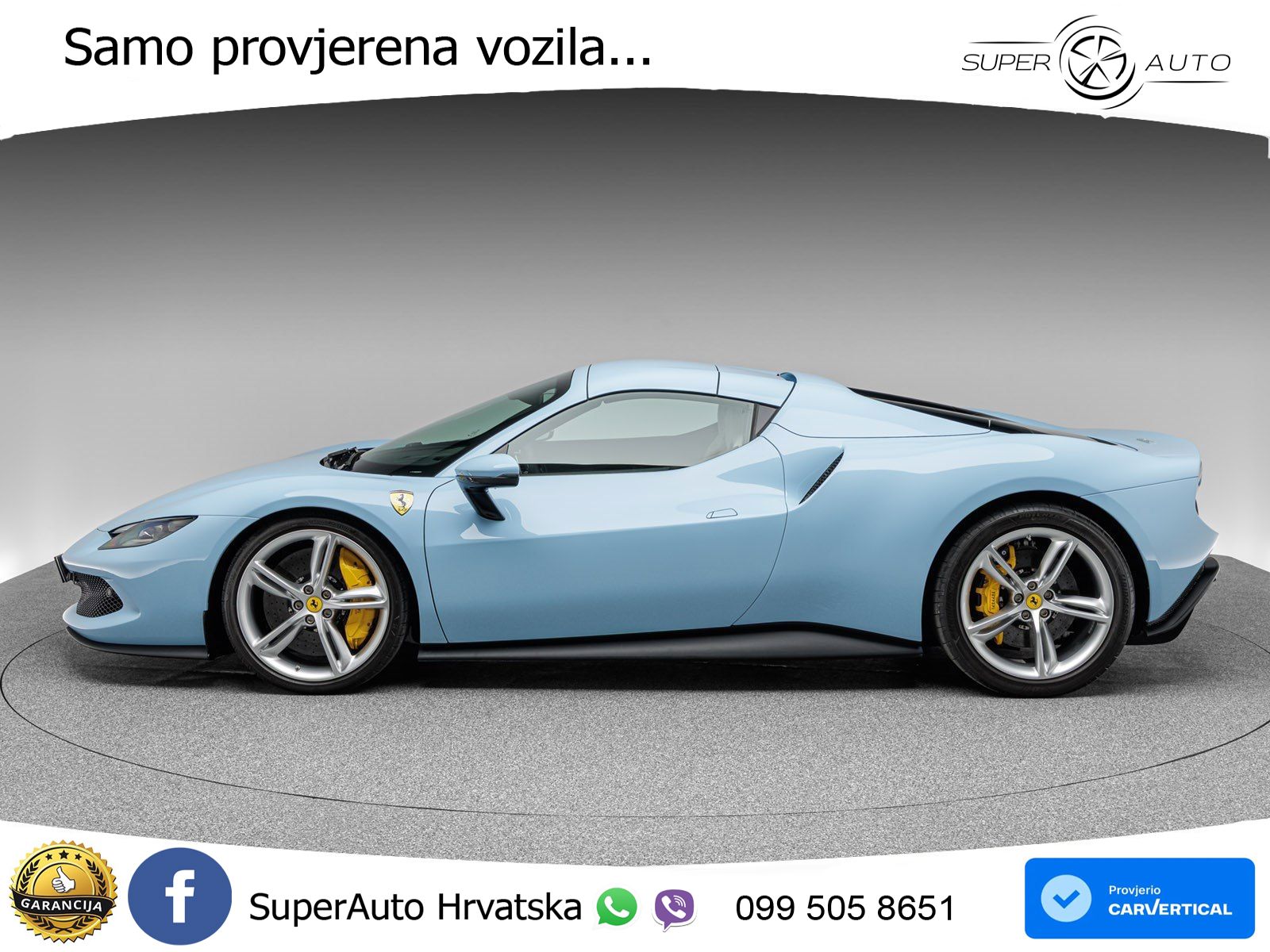 Ferrari 296 GTS 3.0 V6 (830 KS) F1 DCT LED+GR SJED+ACC