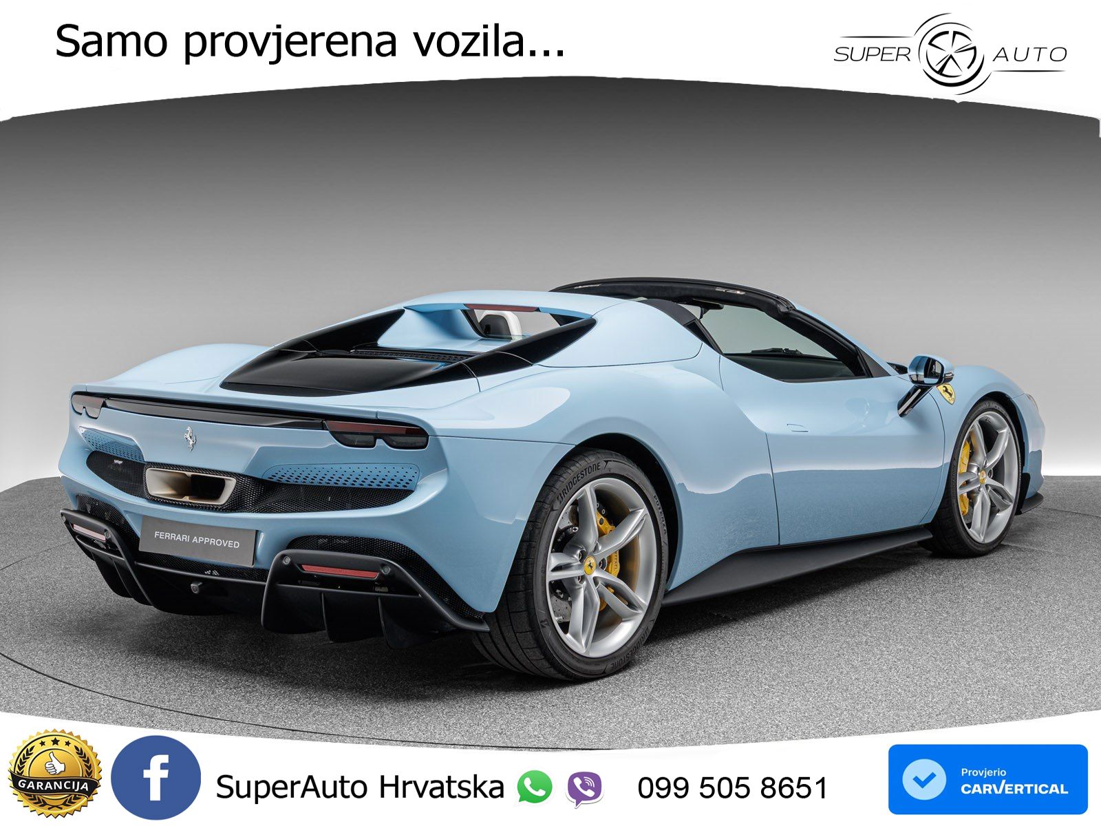 Ferrari 296 GTS 3.0 V6 (830 KS) F1 DCT LED+GR SJED+ACC