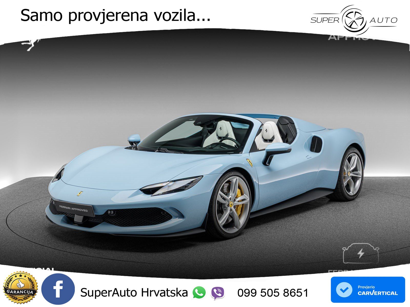 Ferrari 296 GTS 3.0 V6 (830 KS) F1 DCT LED+GR SJED+ACC