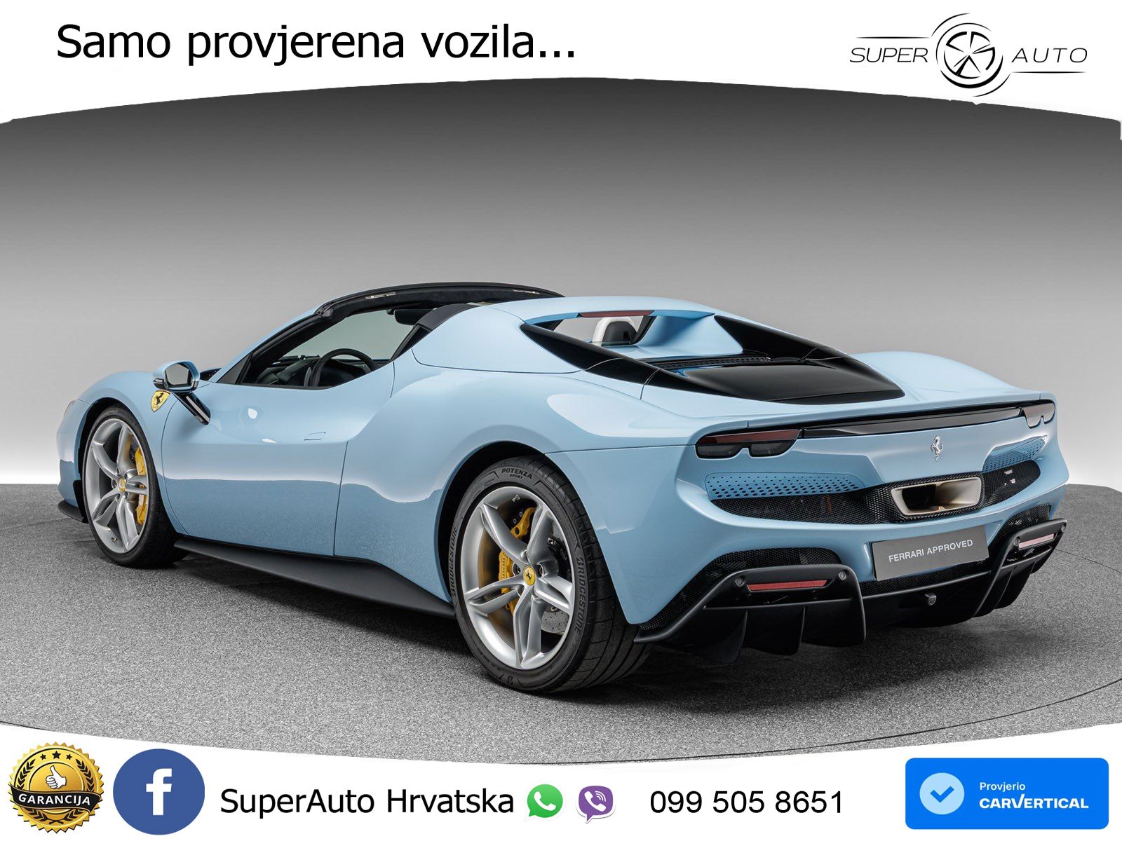 Ferrari 296 GTS 3.0 V6 (830 KS) F1 DCT LED+GR SJED+ACC