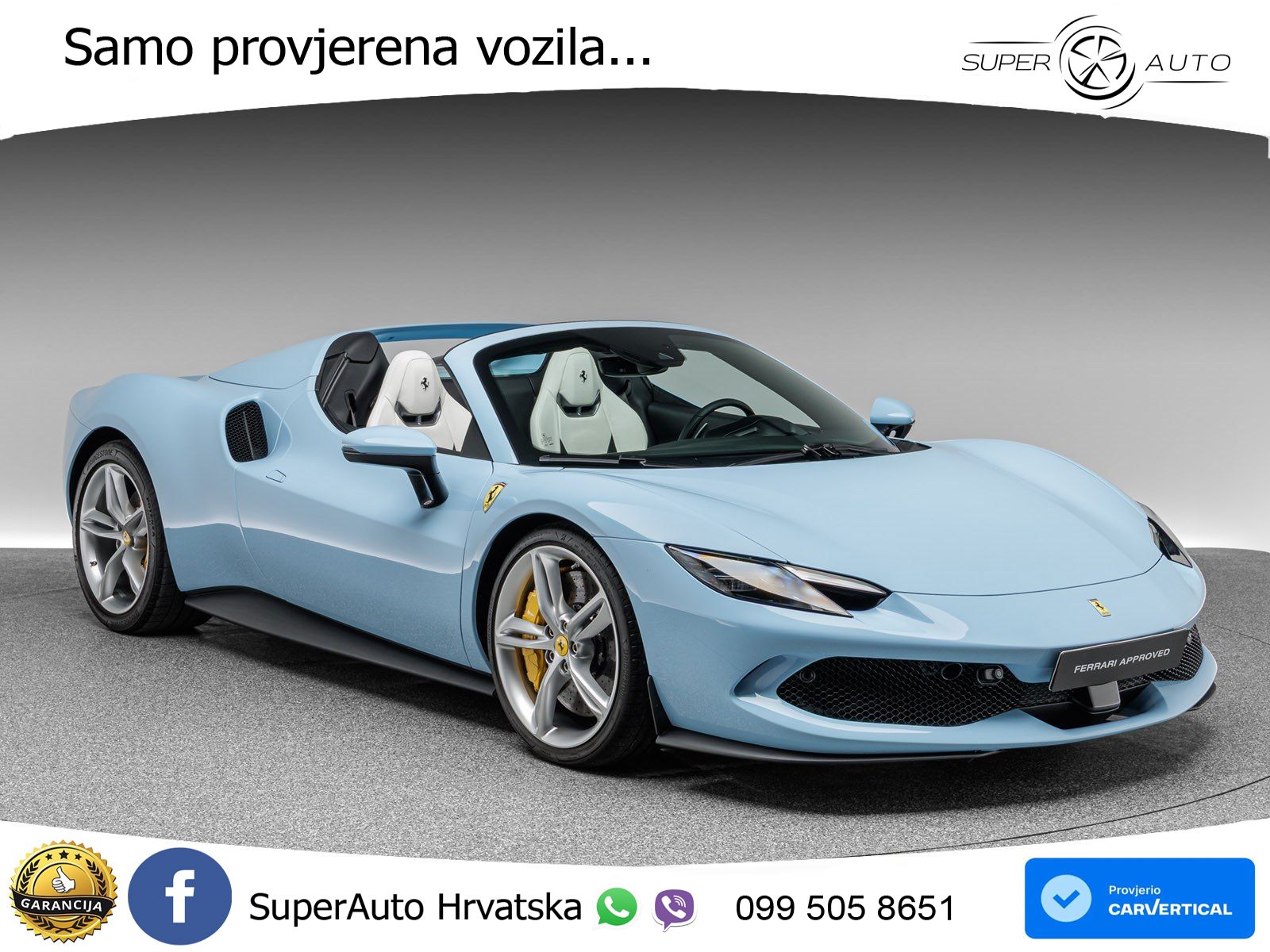 Ferrari 296 GTS 3.0 V6 (830 KS) F1 DCT LED+GR SJED+ACC