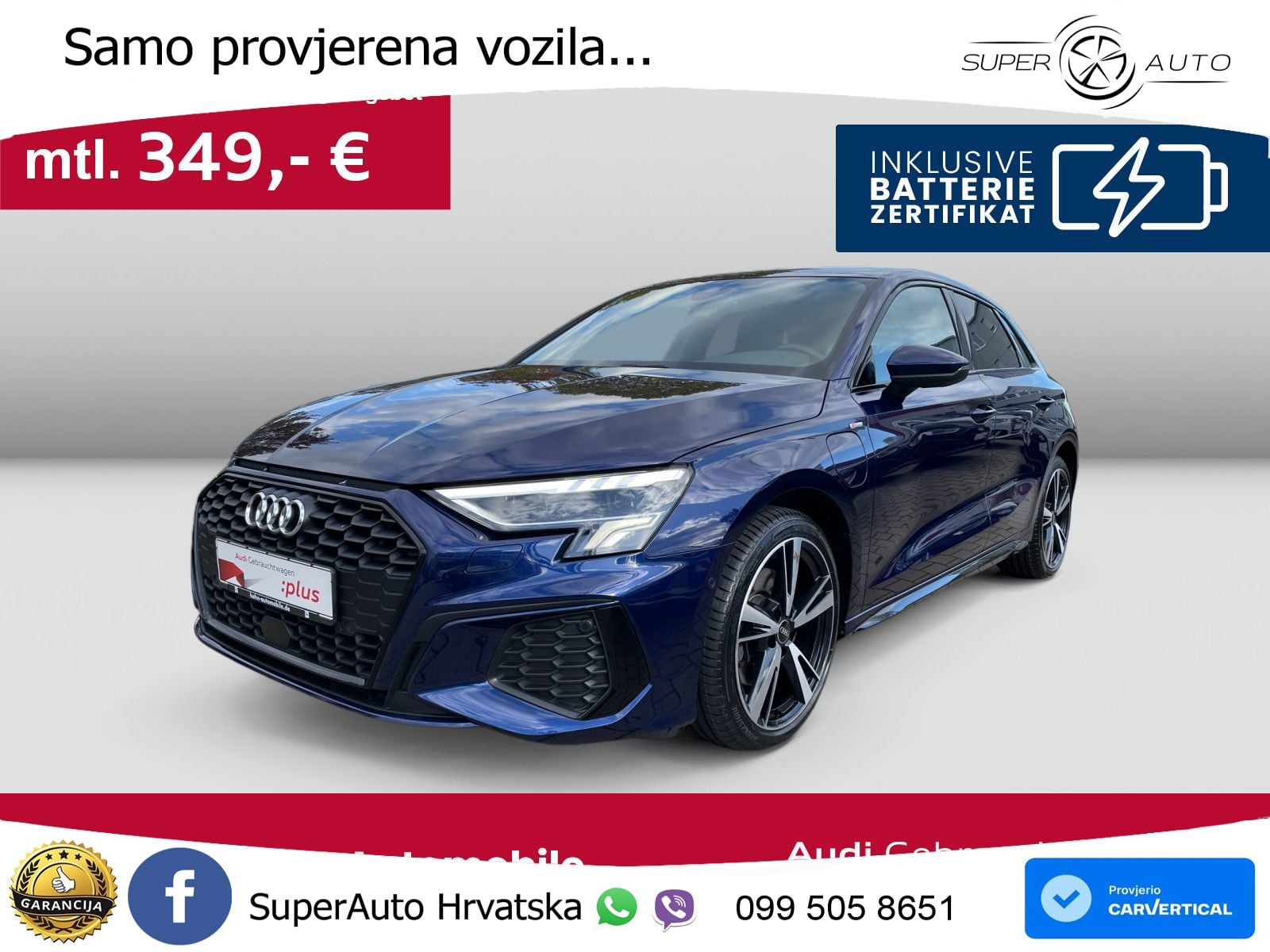 Audi A3 40 TFSIe (204 KS) S tronic S line LED+GR SJED+ACC
