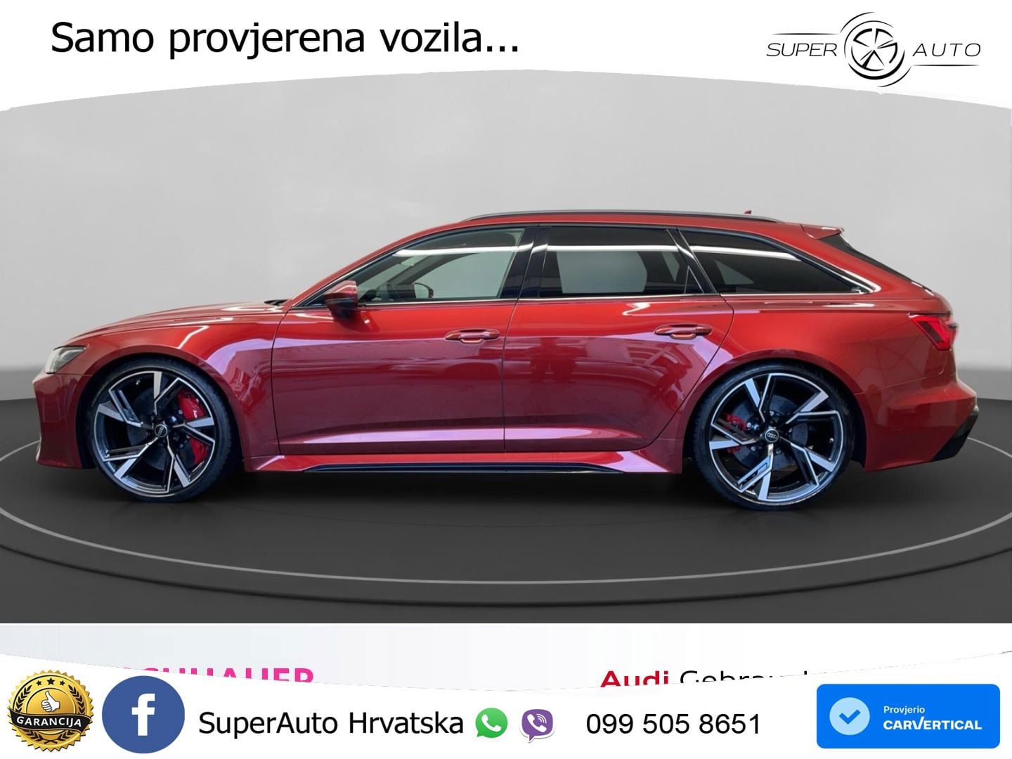 Audi RS6 Avant 4.0 TFSI V8 (600 KS) quattro Tiptronic ZRAČNI+ACC+GR SJED+KAM+PANO