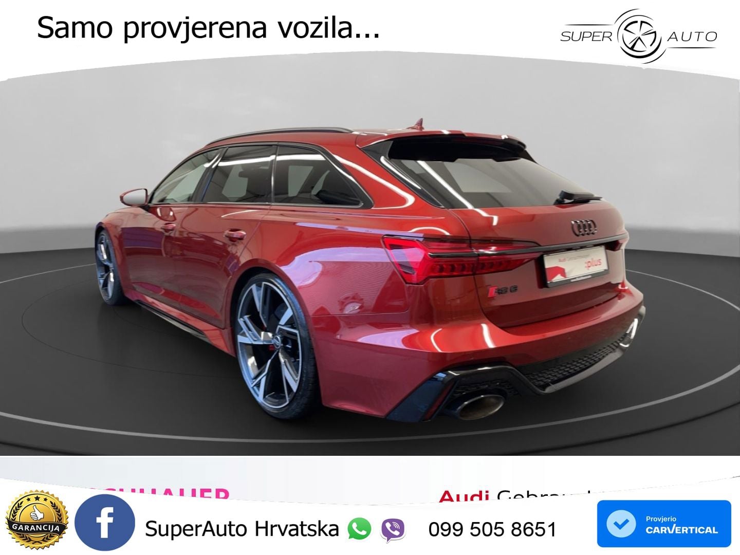 Audi RS6 Avant 4.0 TFSI V8 (600 KS) quattro Tiptronic ZRAČNI+ACC+GR SJED+KAM+PANO