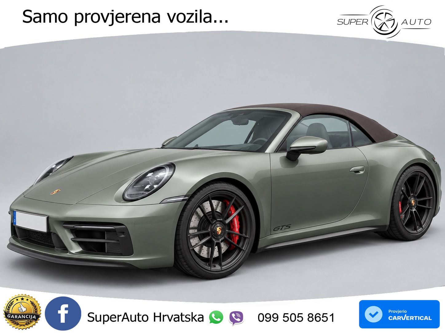 Porsche 911 Carrera 4 GTS Cabriolet 3.0 (480 KS) PDK LED+GR SJED+ACC