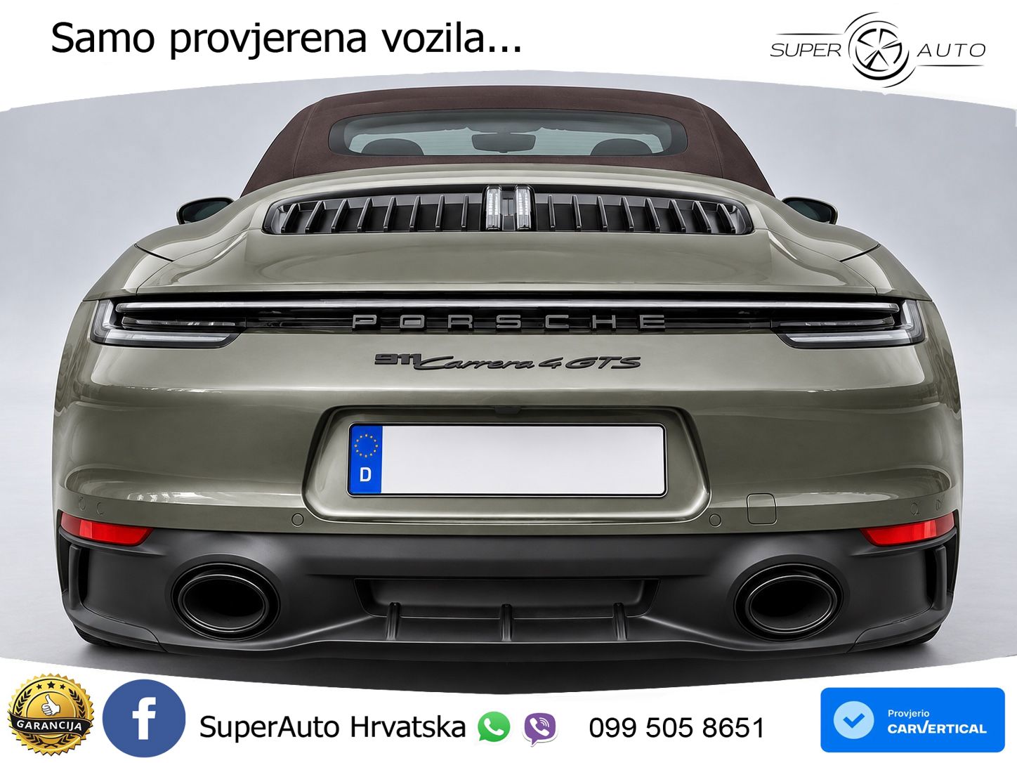Porsche 911 Carrera 4 GTS Cabriolet 3.0 (480 KS) PDK LED+GR SJED+ACC