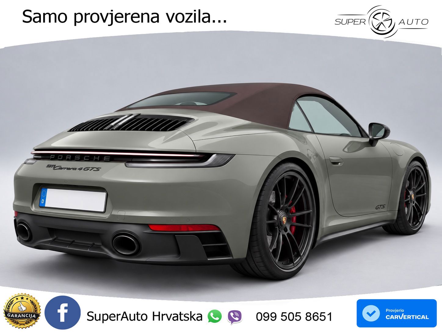 Porsche 911 Carrera 4 GTS Cabriolet 3.0 (480 KS) PDK LED+GR SJED+ACC