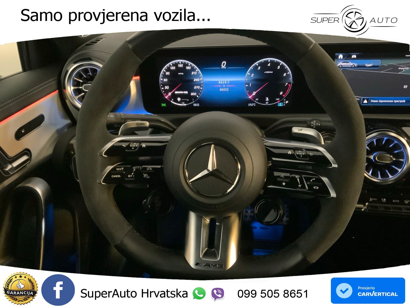 Mercedes-Benz AMG A 45 S 4MATIC+ AMG SPEEDSHIFT DCT 8G ACC+HEAD+GR SJED+360+PANO