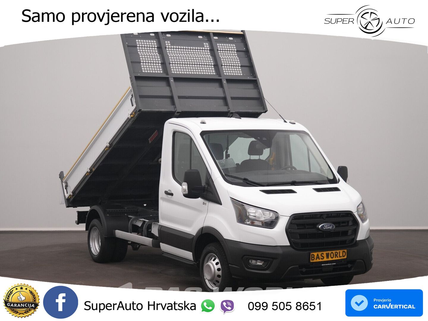 Ford Transit 165pk Kipper Dubbellucht 3,5t Trekhaak A 165 KS
