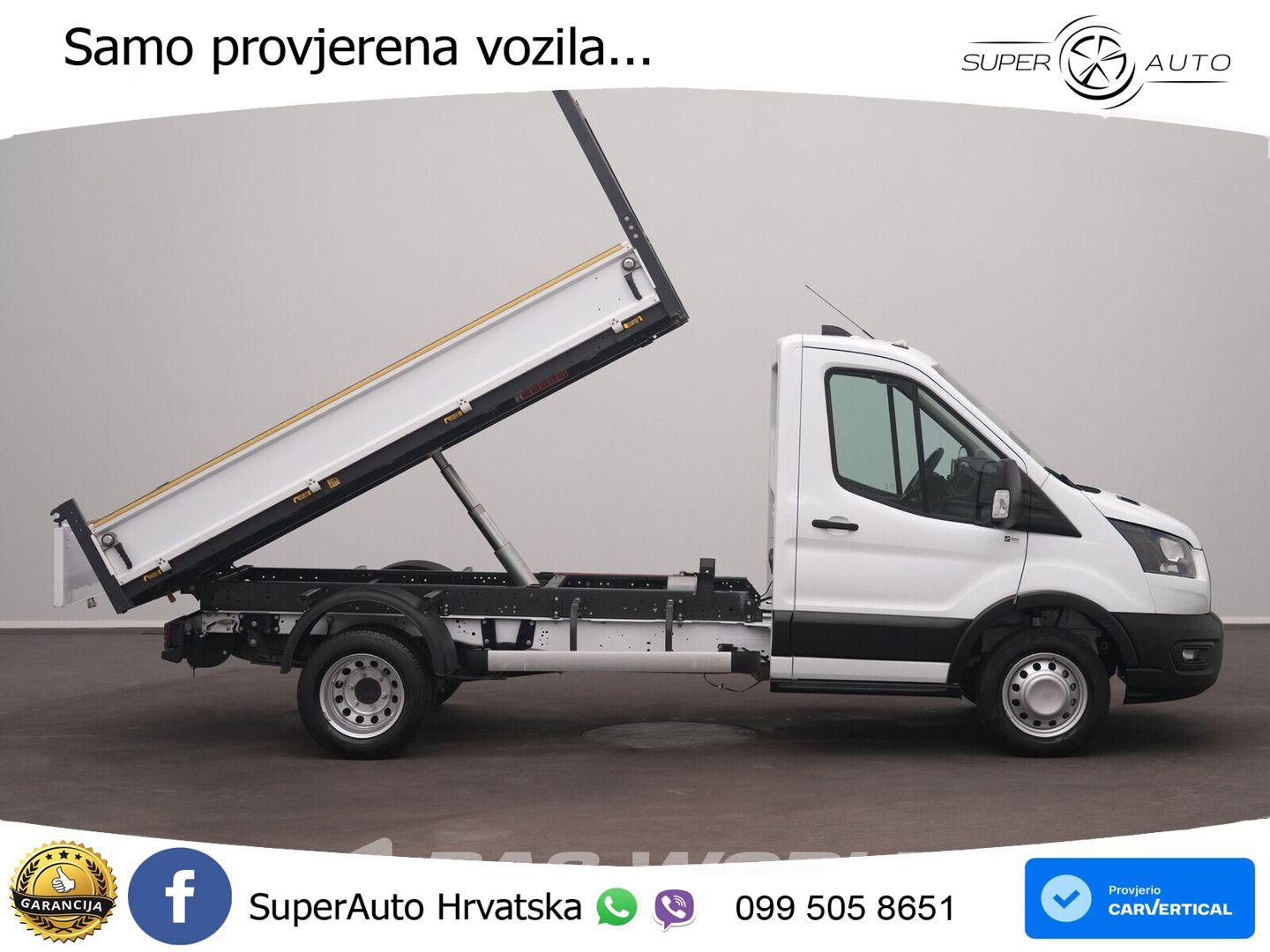 Ford Transit 165pk Kipper Dubbellucht 3,5t Trekhaak A 165 KS