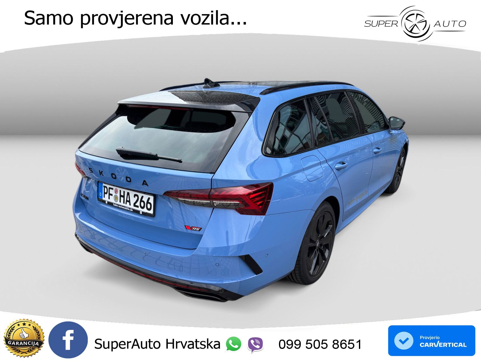 Škoda Octavia Combi RS 2.0 TSI (265 KS) DSG LED+GR SJED+ACC