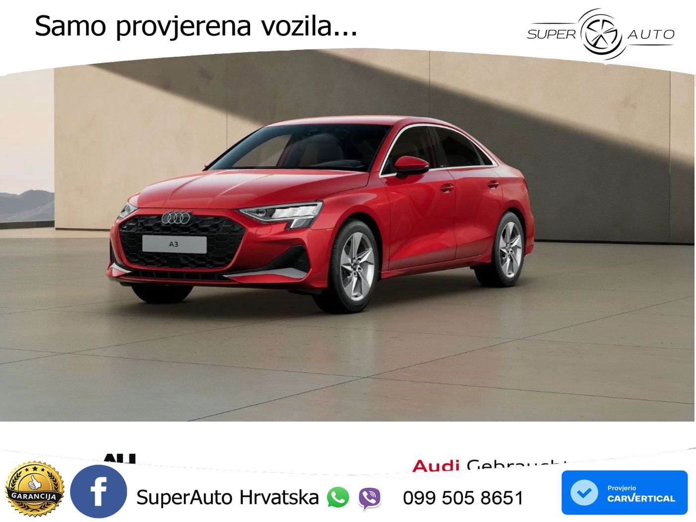 Audi A3 Limuzina 35 TFSI (150 KS) S tronic advanced LED+GR SJED+ACC