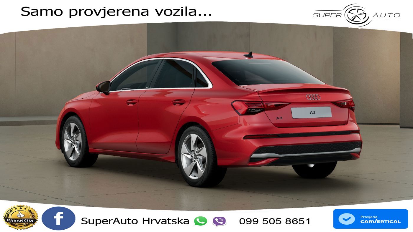 Audi A3 Limuzina 35 TFSI (150 KS) S tronic advanced LED+GR SJED+ACC