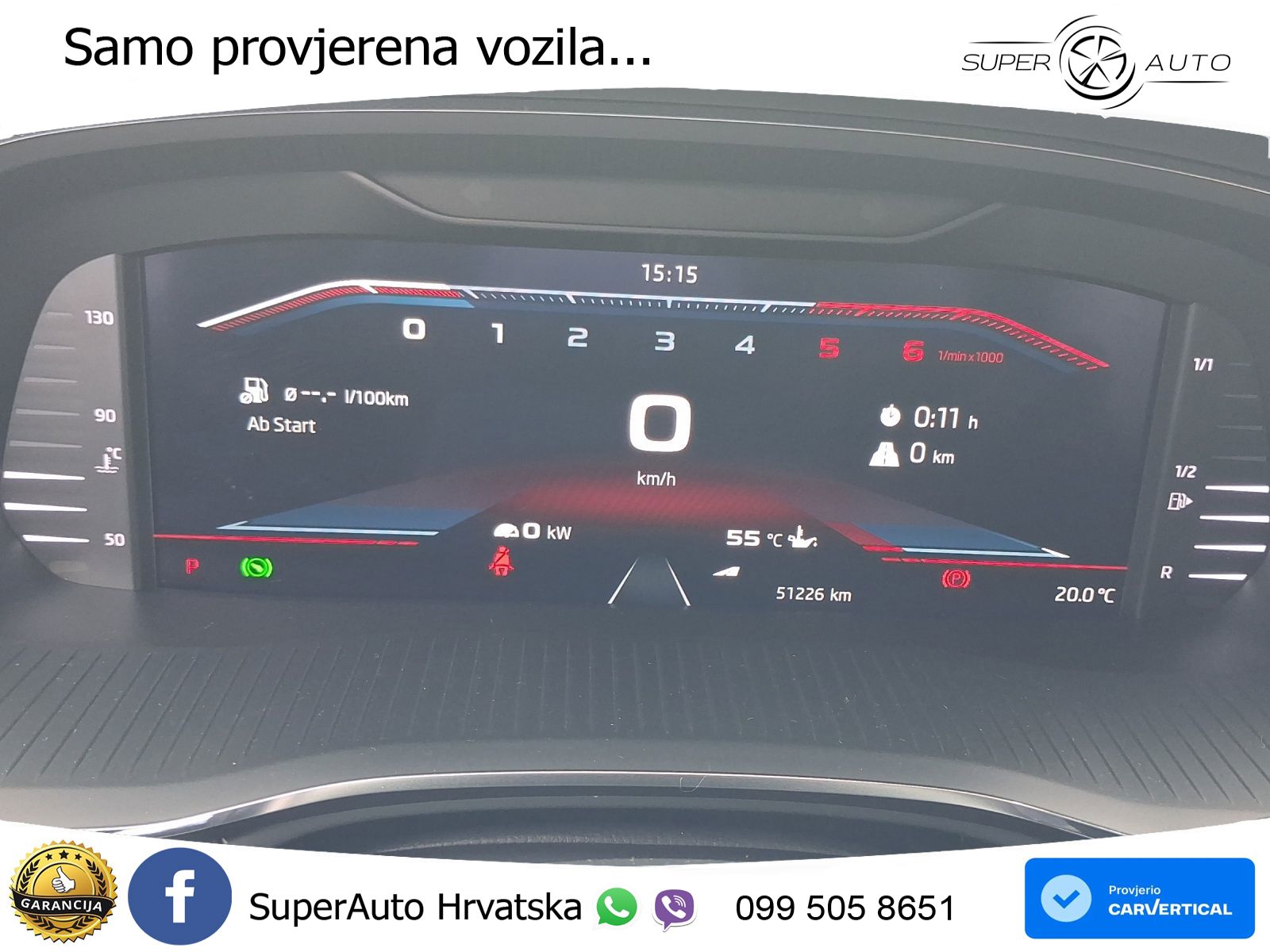 Škoda Octavia Combi RS 2.0 TDI (200 KS) DSG LED+GR SJED+ACC