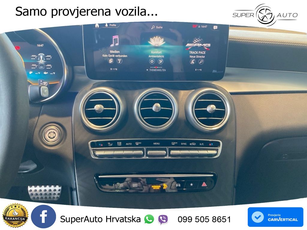 Mercedes AMG GLC 63 S V8 (510 KS) 4MATIC+ MCT ZRAČNI+ACC+GR SJED+360