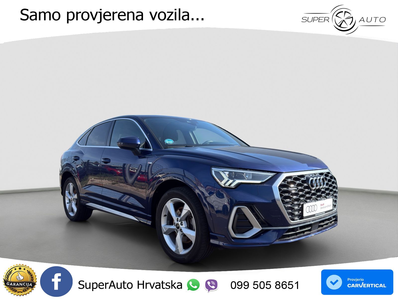 Audi Q3 II Sportback 40 TFSI (190 KS) quattro S tronic S line LED+GR SJED+ACC