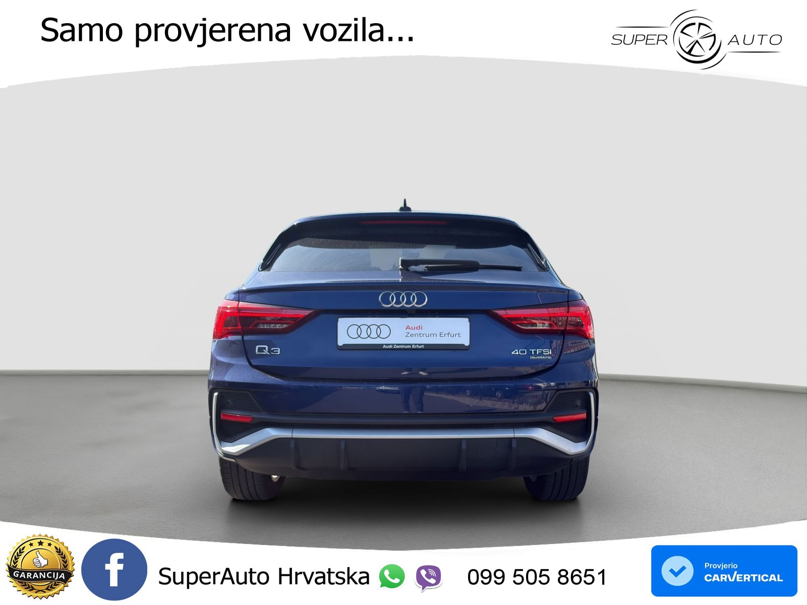 Audi Q3 II Sportback 40 TFSI (190 KS) quattro S tronic S line LED+GR SJED+ACC